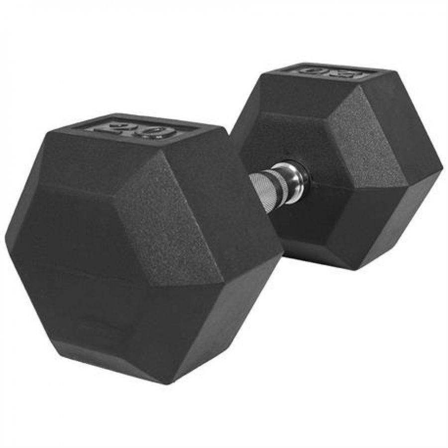 Dumbell - 20 kg - Gietijzer (rubber coating) - Hexagon - Gorilla Sports